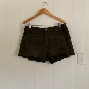 Olive green large aerie shorts